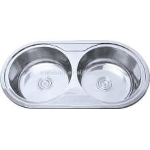 stainless steel double bowl round kitchen sink of wash basin price